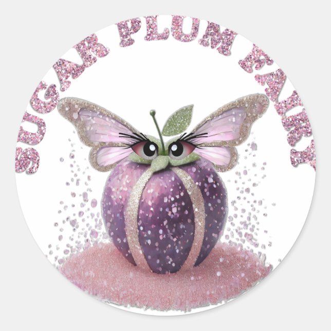 Sticker Rond Une fée de prune de sucre (Devant)