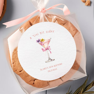 Sticker Rond Une fête d'anniversaire de 30 ans Martini un peu p