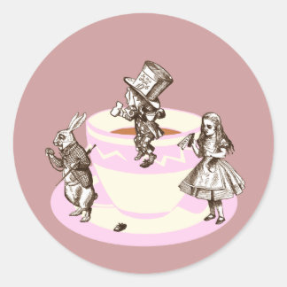 Sticker Rond Une Fête De Thé Mad