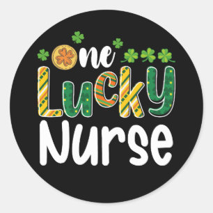 Sticker Rond Une infirmière chanceuse St Patrick's Day