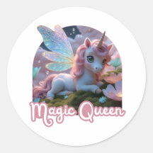 Une licorne blanche aux ailes