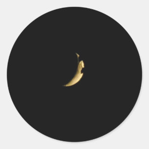 Sticker Rond Une lune de croissant