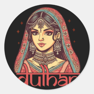 Sticker Rond Une Mariée Indienne Devenir Mariée Desi Fête De Ma