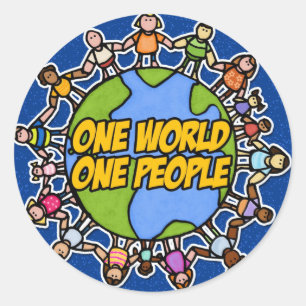 Sticker Rond une personnes du monde un