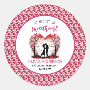 Sticker Rond Une petite amie Valentine