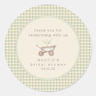 Sticker Rond Une petite pousse est en route Baby Shower 