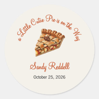 Sticker Rond Une petite tarte mignonne est en route Étiquette,