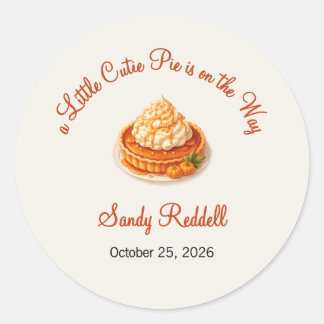Sticker Rond Une petite tarte mignonne est en route Étiquette,