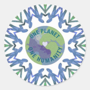 Sticker Rond Une planète une humanité