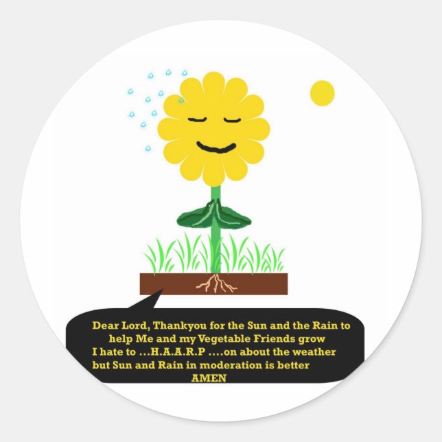 Sticker Rond "Une prière d'une fleur"* (Devant)