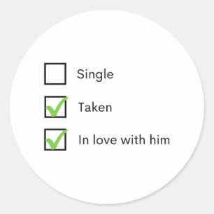 Sticker Rond Une seule prise en amour avec lui