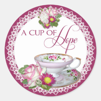 Sticker Rond Une tasse d'autocollants ronds