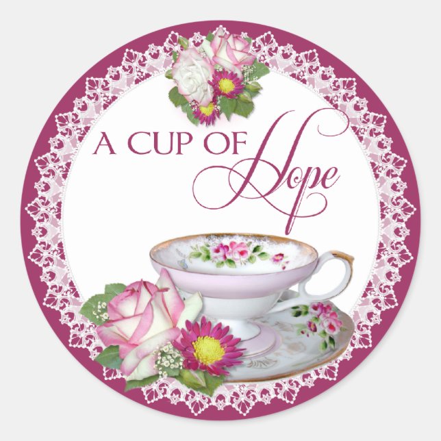 Sticker Rond Une tasse d'autocollants ronds (Devant)