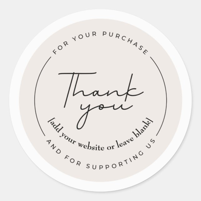 Sticker Rond Une touche de gratitude en Lavande (Devant)