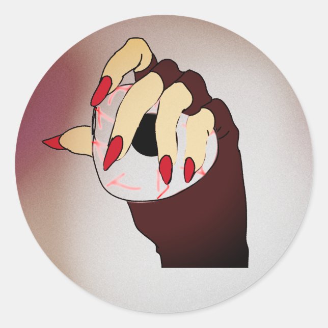 Sticker Rond Une Touche de vision de Trippy (Devant)