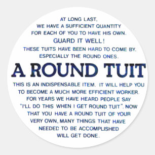 Sticker Rond Une Tuit Ronde