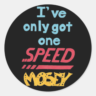 Sticker Rond Une vitesse