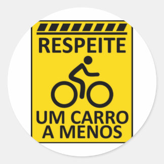 Sticker Rond Une voiture à moins
