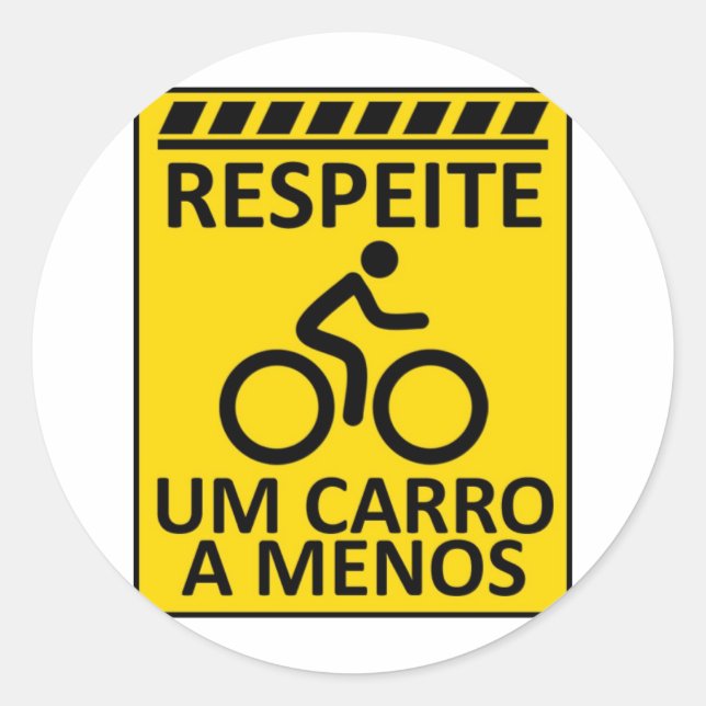 Sticker Rond Une voiture à moins (Devant)