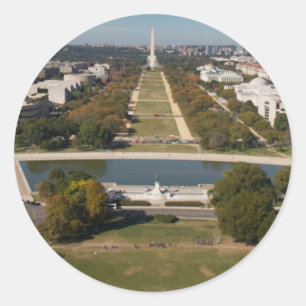 Sticker Rond Une vue de paysage de Washington DC