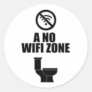 Sticker Rond Une zone sans wifi