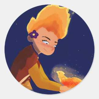 Sticker Rond Unexpected buddy