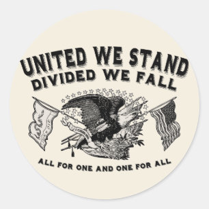 Sticker Rond Uni nous nous tenons