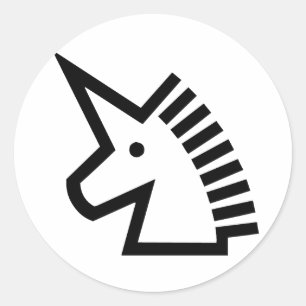 Sticker Rond Unicorne