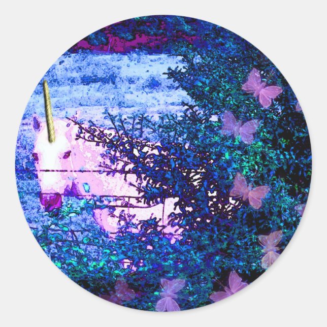 Sticker Rond Unicorne (Devant)