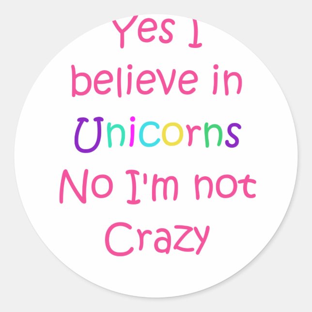 Sticker Rond Unicorne Poop (Devant)