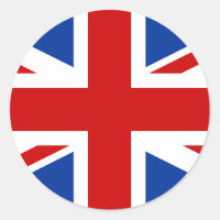 Sticker rond Union Jack