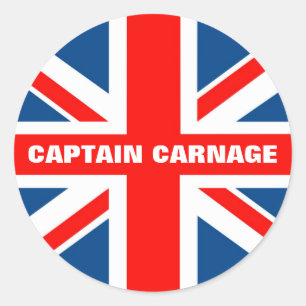 Sticker Rond Union Jack humoristique