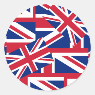Sticker Rond Union Jacks Galore