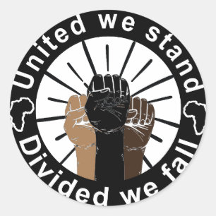 Sticker Rond unis nous sommes divisés nous sommes divisés
