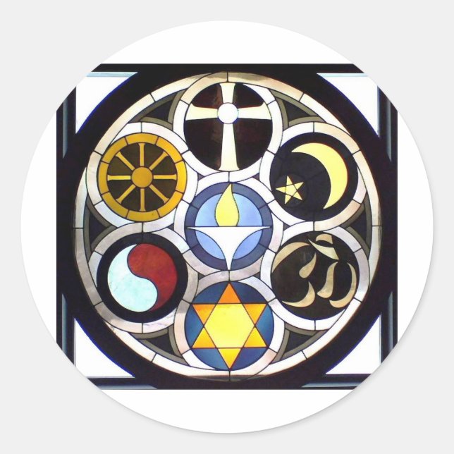 Sticker Rond Unitarien Universalist Church Rockford, IL (Devant)