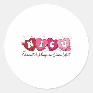Sticker Rond Unité de soins intensifs néonatals Infirmière Vale