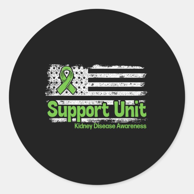 Sticker Rond Unité de soutien aux maladies Indicateur Sensibili (Devant)