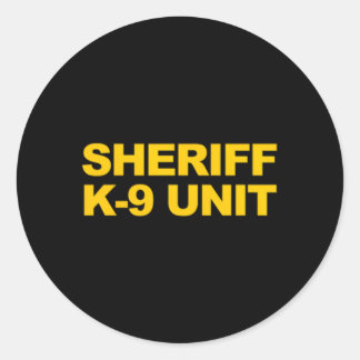 Sticker Rond Unité Sheriff K-9 avant arrière Imprimer l'applica