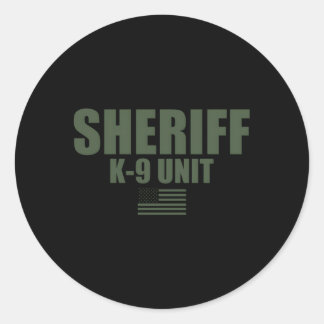Sticker Rond Unité Sheriff K-9 Od Green Uniform