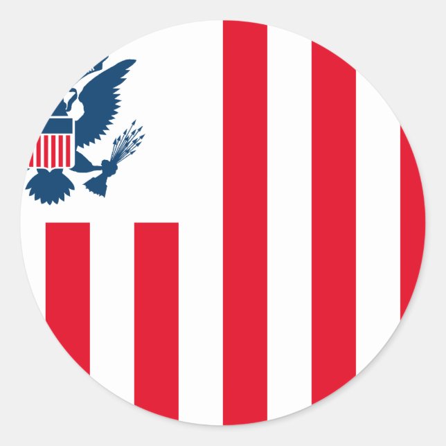 Sticker Rond United States Customs Service, pavillon des États- (Devant)