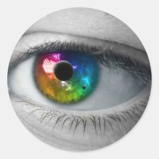 Sticker Rond univers dans nos yeux