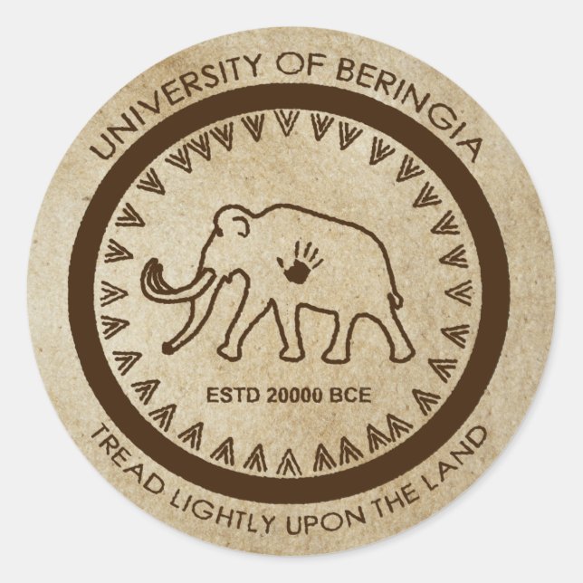 Sticker Rond Université de Beringia (Devant)