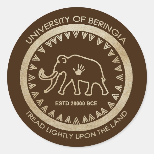 Sticker Rond Université de Beringia (Devant)