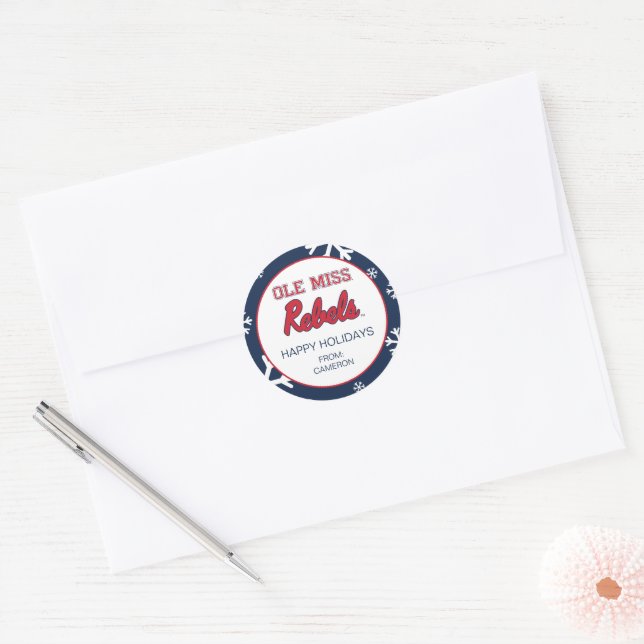 Sticker Rond Université du Mississippi | Ole Miss Rebels (Enveloppe)