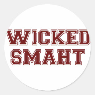 Sticker Rond Université futée mauvaise Boston (de Smaht)