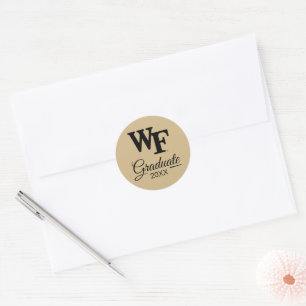 Sticker Rond Université Wake Forest   WF