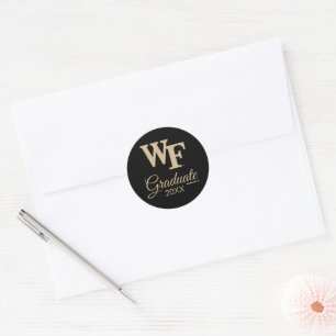 Sticker Rond Université Wake Forest   WF