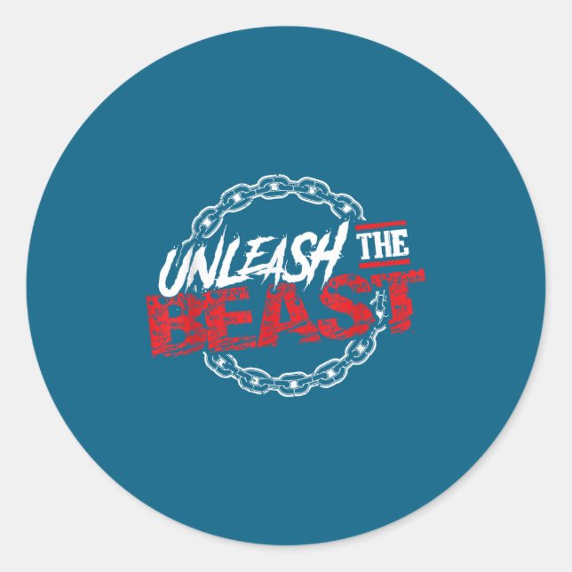Sticker Rond Unleahe _ Gym Mode Fitness Motivation Wer  (Devant)