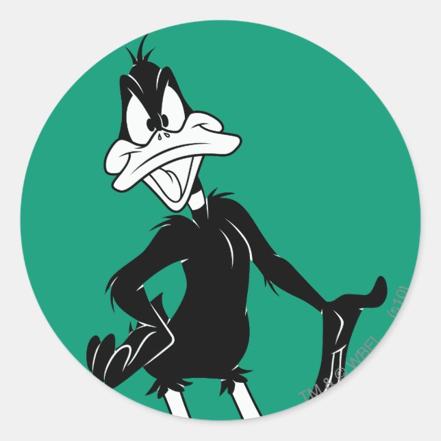 Sticker Rond Upset DAFFY DUCK™ (Devant)