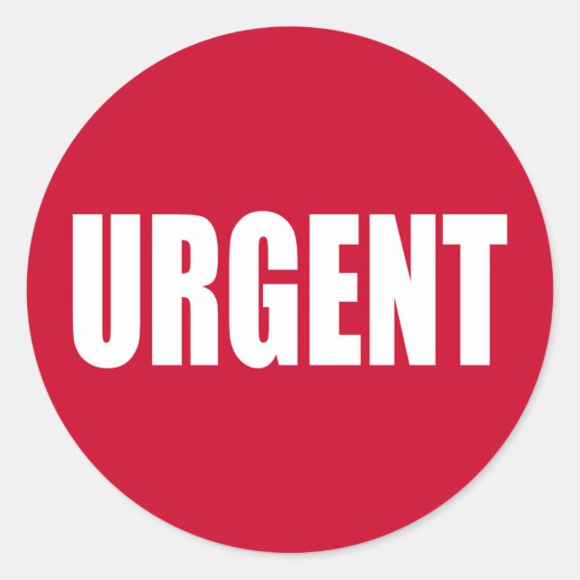 Sticker Rond Urgent (Devant)